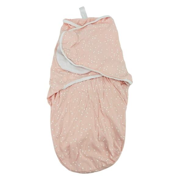 Peanutshell Swaddle Blankets for Baby Girls Pink White Polka Dot 3-6 Months - Picture 1 of 5